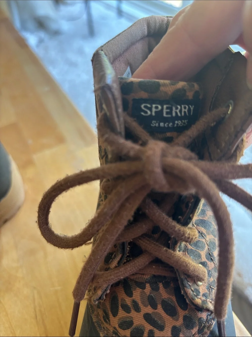 Sperry Kids Leopard Print Rain Boots - Brown and Black